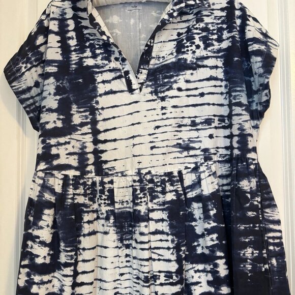 Tulip - Women’s Blue Tie Dye Dress - Picture 3 of 5